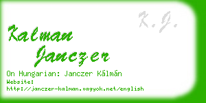 kalman janczer business card